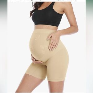 POSHGLAM Women's Maternity Shapewear Seamless High Waist Mid-Thigh ( Size XL )